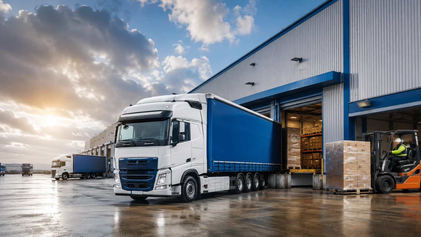 Falcon trucks and loading bay